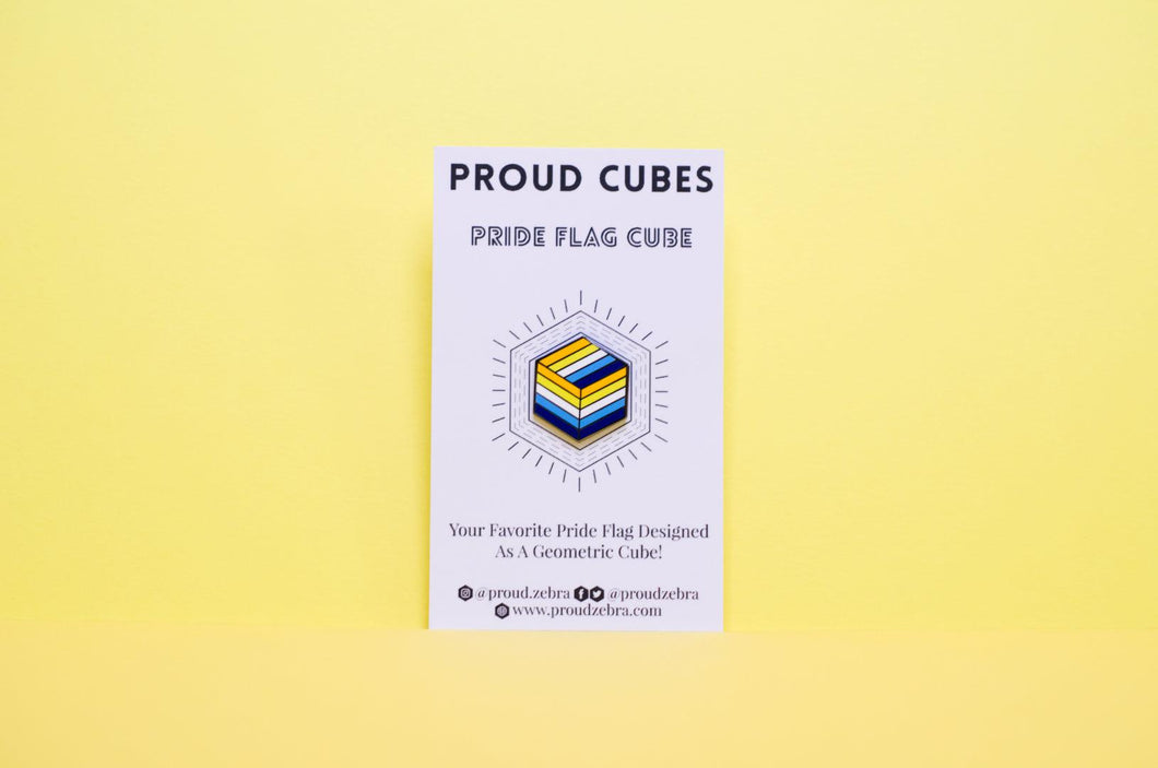 Aroace Flag - Flag Cube Pin-Pride Pin-PCFC_ARAC