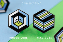 Load image into Gallery viewer, Agender Boy 1st Edition Proud Cube set, Signature Cube, Flag Cube
