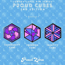 Load image into Gallery viewer, Bisexual 2nd Edition Proud Cube set, Community Cube, Freedom Cube, Identity Cube
