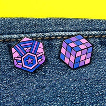 Load image into Gallery viewer, Bisexual 4th Edition Proud Cube set, Rubik's Cube, Medal Cube
