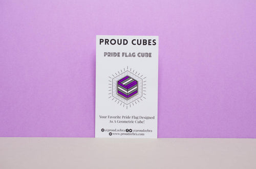 Graysexual Flag - Flag Cube Pin