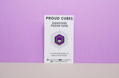 Graysexual Flag - Proud Cube Pin