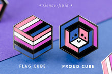 Load image into Gallery viewer, Genderfluid 1st Edition Proud Cube set, Signature Cube, Flag Cube
