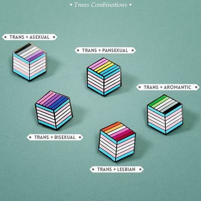 Colorful flag cubes with labels on a teal background, featuring the brand 'Proud Zebra'.