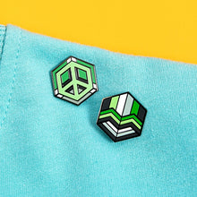 Load image into Gallery viewer, Love &amp; Peace Cube Pin Set (2 Pins)
