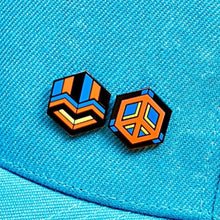 Load image into Gallery viewer, Love &amp; Peace Cube Pin Set (2 Pins)
