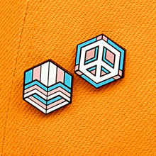 Load image into Gallery viewer, Love &amp; Peace Cube Pin Set (2 Pins)
