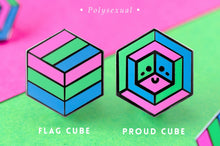Load image into Gallery viewer, Polysexual 1st Edition Proud Cube set, Signature Cube, Flag Cube

