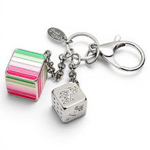 Load image into Gallery viewer, Abrosexual Pride Flag Proud Cube Bag Charm on clean white background by Proud Zebra
