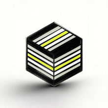 Load image into Gallery viewer, Agender Flag - Flag Cube Pin - main product photo on white background
