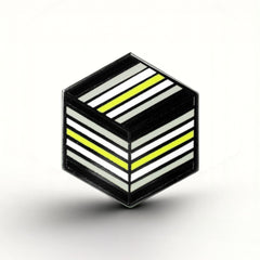 Agender Flag - Flag Cube Pin