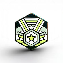 Load image into Gallery viewer, Agender Flag - Medal Cube Pin - main product photo on white background
