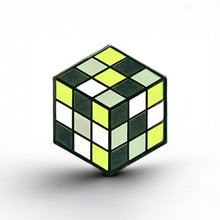 Load image into Gallery viewer, Agender Flag - Rubik's Cube Pin - main product photo on white background
