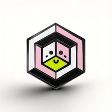 Load image into Gallery viewer, Agender Girl Flag - Proud Cube Pin - main product photo on white background
