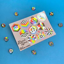 Load image into Gallery viewer, Ally pride flag sticker sheet, vinyl LGBTQ+ pride stickers for laptops, water bottles, and notebooks by Proud Zebra
