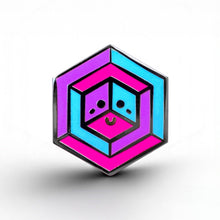 Load image into Gallery viewer, Androgyny Flag - Proud Cube Pin - main product photo on white background
