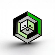 Load image into Gallery viewer, Aromantic Flag - Proud Cube Pin - main product photo on white background
