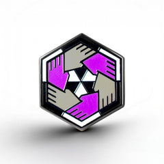 Asexual Flag - Community Cube Pin