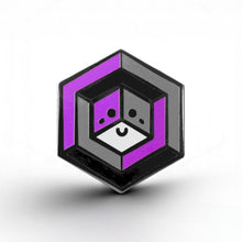 Load image into Gallery viewer, Asexual Flag - Proud Cube Pin - main product photo on white background
