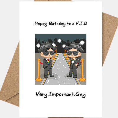 Birthday: V.I.G - LGBTQ+ Greeting Cards by Proud Zebra
