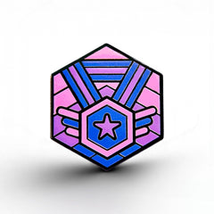 Bisexual Flag - Medal Cube Pin