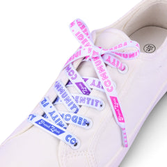 Bisexual Pride Flag White Shoelaces