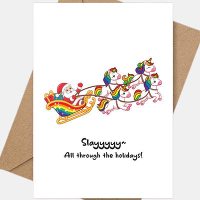 Holidays: Slay - LGBTQ+ Greeting Cards by Proud Zebra