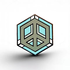 Demiboy Flag - Peace Cube Pin