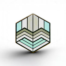 Load image into Gallery viewer, Demiboy Flag - Love Cube Pin - main product photo on white background
