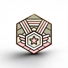 Demigirl Flag - Medal Cube Pin