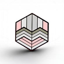 Load image into Gallery viewer, Demigirl Flag - Love Cube Pin - main product photo on white background
