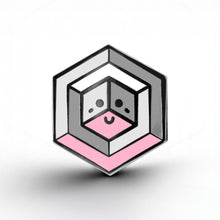 Load image into Gallery viewer, Demigirl Flag - Proud Cube Pin - main product photo on white background
