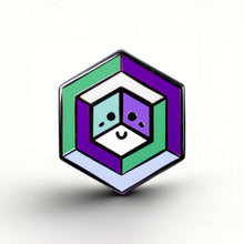 Load image into Gallery viewer, Gay MLM Flag - Proud Cube Pin - main product photo on white background
