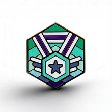 Load image into Gallery viewer, Gay MLM Flag - Medal Cube Pin - main product photo on white background
