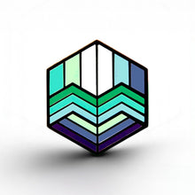 Load image into Gallery viewer, Gay MLM Flag - Love Cube Pin - main product photo on white background
