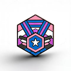 Genderfluid Flag - Medal Cube Pin