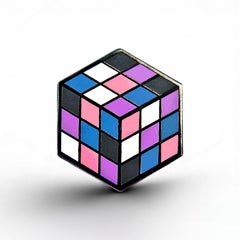 Genderfluid Rubik's Cube Pin