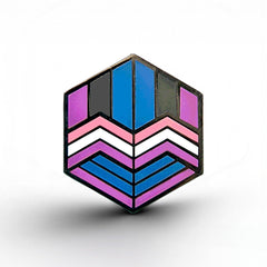Genderfluid Flag - Love Cube Pin