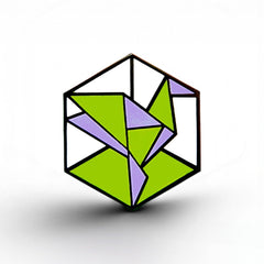 Genderqueer Flag - Freedom Cube Pin