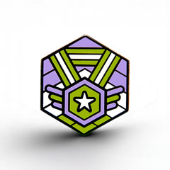 Genderqueer Flag - Medal Cube Pin