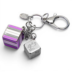 Graysexual Pride Flag Proud Cube Bag Charm