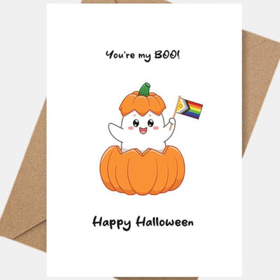 Halloween: You're My Boo - LGBTQ+ Greeting Cards by Proud Zebra