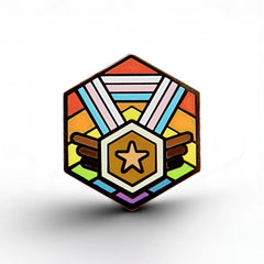 Inclusive Flag - Medal Cube Pin