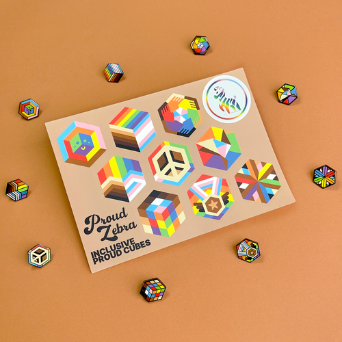 Inclusive Rainbow Pride Sticker Sheet