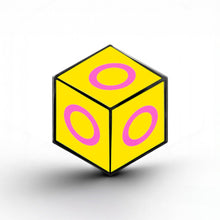 Load image into Gallery viewer, Intersex Flag - Flag Cube Pin - main product photo on white background

