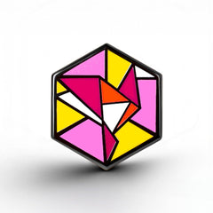 Lesbian Flag - Freedom Cube Pin