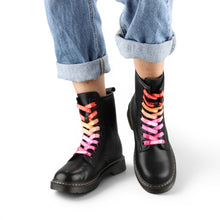 Load image into Gallery viewer, Lesbian Pastel Shoelaces — worn on boots
