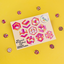 Load image into Gallery viewer, Lesbian pride flag sticker sheet, vinyl LGBTQ+ pride stickers for laptops, water bottles, and notebooks by Proud Zebra
