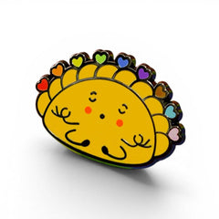 Meditating Love Curry Puff Pin