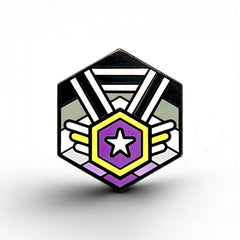 Non-Binary Asexual Pride - Medal Cube Pin